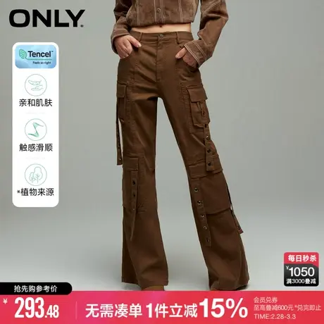 ONLY冬季休闲百搭飘带多口袋工装裤休闲裤女|123414064商品大图