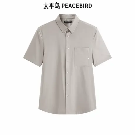 太平鸟男装衬衫新款百搭肌理衬衫潮 B1CCE2418图片