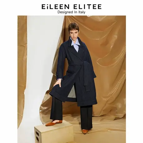 朗姿欧洲EiLEEN ELITEE2025年春季新款高级感中长款气质风衣外套图片