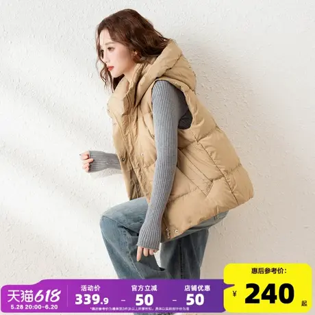 唐狮羽绒马甲马甲女款2024新款外穿冬季设计感保暖背心羽绒服jt图片