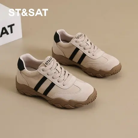 St&Sat/星期六内增高德训鞋女秋季软底防滑运动休闲鞋复古阿甘鞋商品大图