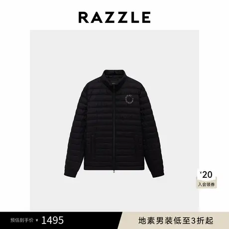 RAZZLE 地素男装黑色短羽绒秋季短款立领羽绒服商品大图