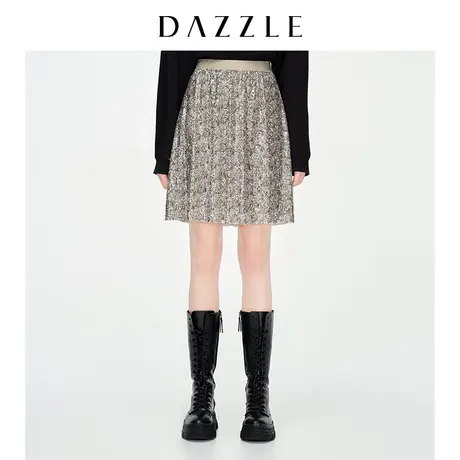 DAZZLE地素奥莱 小众迪士尼唐老鸭联名亮片半身裙女2D1S2405L图片