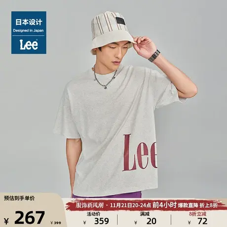 Lee日本设计23新品标准版裂纹印花多色男短袖T恤潮流LMT0068图片
