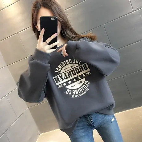 卫衣2024年新款女装韩版春秋季春装春款宽松女士加绒外套爆款上衣图片