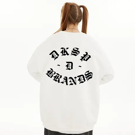 Nuthink美式字母圆领卫衣男宽松潮流oversize情侣装大码春季外套商品大图