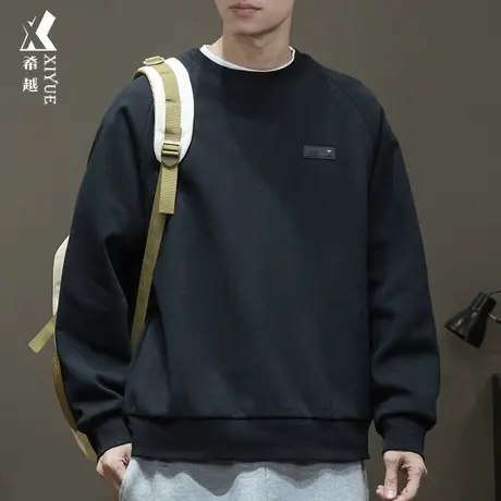希越春秋款痞帅运动卫衣男无帽2024春季新款上衣男士大码休闲衣服商品大图