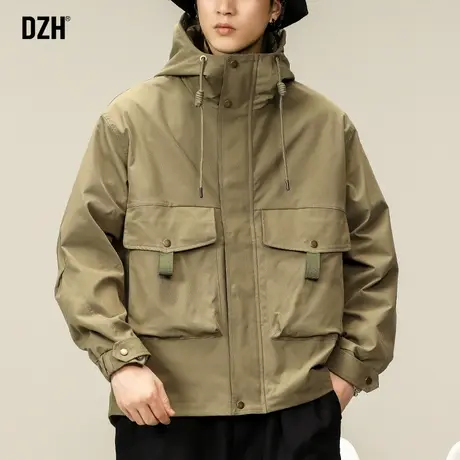 男士高级感冲锋衣男款秋季防风外套男工装夹克休闲运动户外登山服商品大图