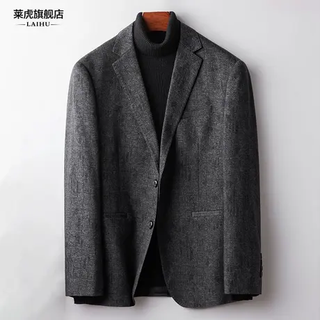 秋冬新款休闲西装外套男士修身百搭时尚商务潮流小西服男单件上衣商品大图