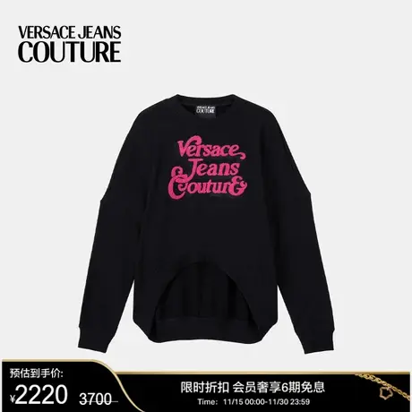 【甄选折扣】VERSACE JEANS COUTURE 女士Logo不对称运动衫商品大图