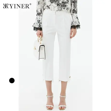 YINER音儿女装夏季时尚通勤纯色休闲裤商品大图