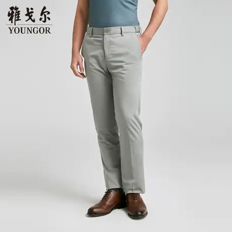 雅戈尔 商场同款官方商务男灰色行政系列休闲裤YCSX310465DWA商品大图