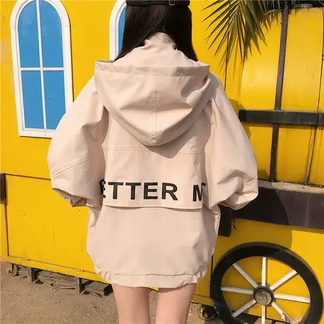 秋季新款短外套学生外套女ulzzangbf原宿宽松百搭嘻哈少女棒球服商品大图