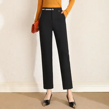 时尚通勤小西裤女春季2023新款高腰小个子直筒裤气质显瘦烟管裤子商品大图