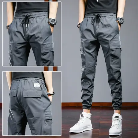 秋冬款香港潮牌男士休闲裤男宽松束脚百搭宽松运动长裤韩版潮流图片