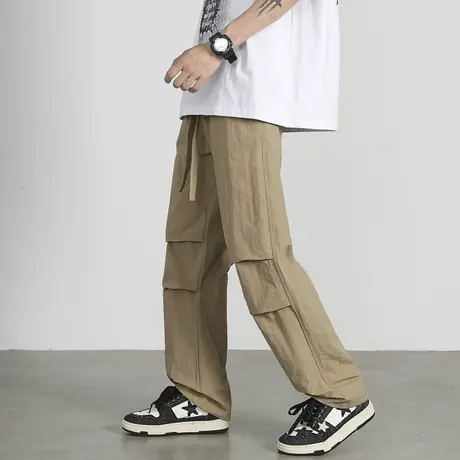 cleanfit美式伞兵裤子男宽松休闲户外工装束脚直筒机能痞帅冲锋裤商品大图