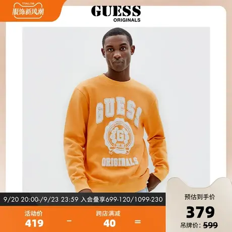 GUESSOriginals男士oversize美式复古字母卫衣M2GQK9YH7图片