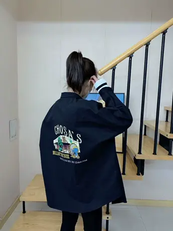 2023年春季新款长袖时尚印花衬衫女韩版宽松休闲百搭复古外套潮款商品大图