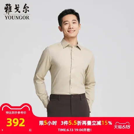 【商场同款】雅戈尔男士长袖衬衫春秋新款官方商务休闲长袖衬衫男商品大图