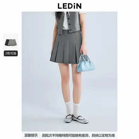 【商场同款】乐町韩系简约百褶裙夏季新款女学院风A字裙C1GEF2149图片