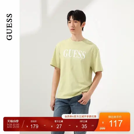 GUESS男女同款多巴胺百搭大logo短袖T恤-MO2K9431K商品大图