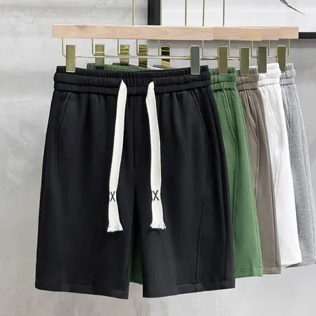 纯色短裤男宽松美式卫裤潮牌篮球五分运动裤夏季针织休闲裤中裤男图片