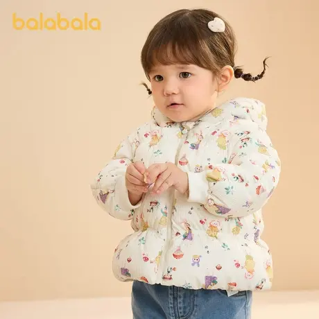 巴拉巴拉儿童羽绒服连帽女童冬季童装2025新款时髦萌商品大图