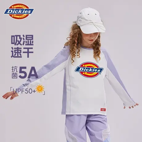 Dickies童装女童长袖t恤儿童速干衣服秋男孩防晒体恤秋装打底衫A商品大图