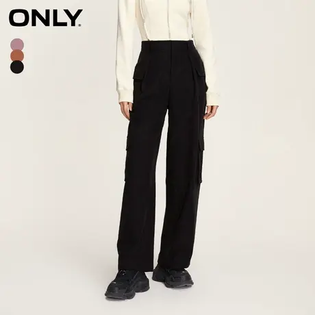 [ONLY奥莱]秋季新款时尚百搭宽松高腰直筒长裤休闲裤女商品大图