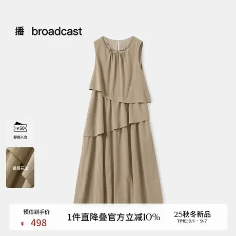 播度假风海边气质无袖连衣裙女25秋季新款法式漂亮长裙DDS3LD5000图片