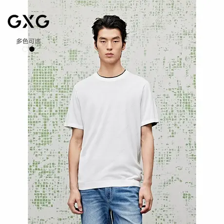 [商场同款]GXG男装圆领T恤简约短袖针织25夏新品G25X442137图片