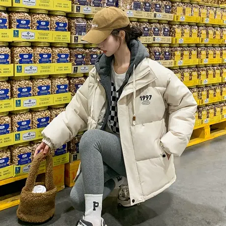 羽绒棉衣女冬季2023新款棉服短款小个子面包服宽松大码棉袄外套潮图片