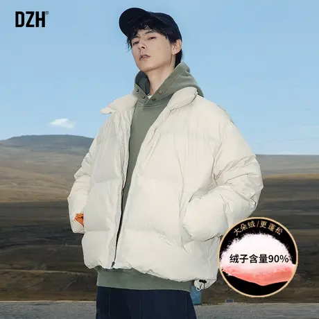 男士短款绗缝羽绒服男款冬季外套男2024新款防寒服羽绒夹克面包服图片