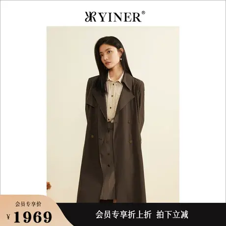【美拉德】YINER音儿女装秋季中长款气质女神范西装风衣外套商品大图