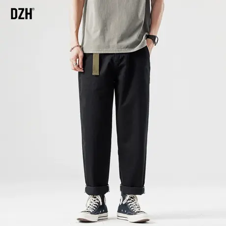 男士黑色工装裤潮牌男休闲长裤2024新款裤子男款百搭直筒裤运动裤商品大图