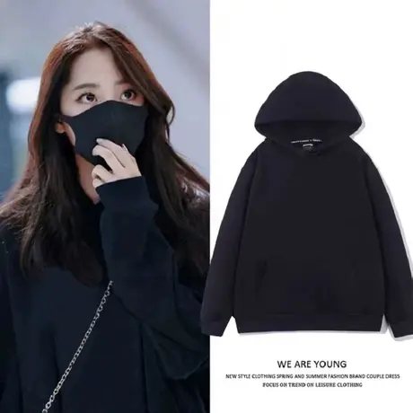 卫衣女秋冬2023韩版新款学生小个子短款长袖套头上衣宽松连帽外套图片