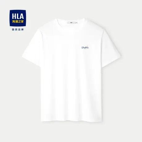 HLA/海澜之家感温智控短袖凉感T恤2024春夏新款吸湿排汗圆领短t男图片