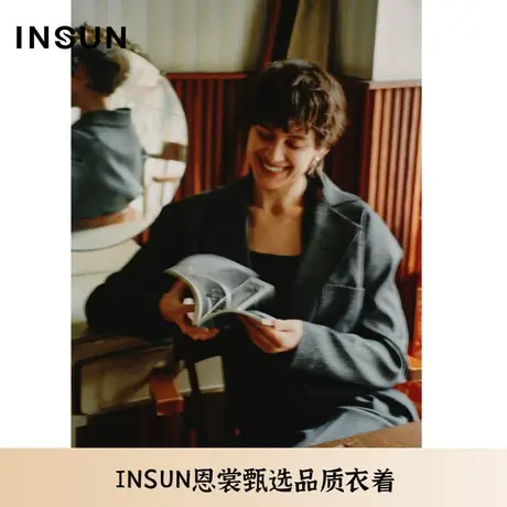 INSUN恩裳夏季口袋元素简约西装外套图片