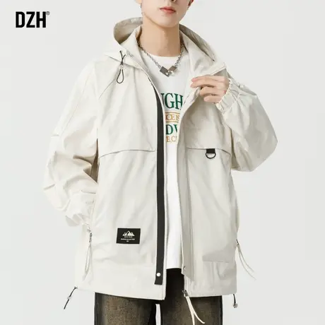 男士软壳冲锋衣高级感防风外套男春秋季男装2024新款工装衣服男款商品大图