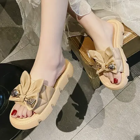 拖鞋女室内家居2024新款夏季时尚网红法式凉拖鞋女外穿ins潮高级商品大图