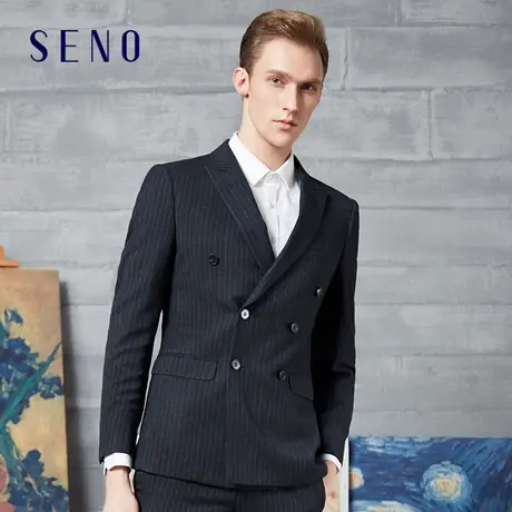 Seno男士商务正装西装单西英伦修身型礼服时尚修身西服男商品大图