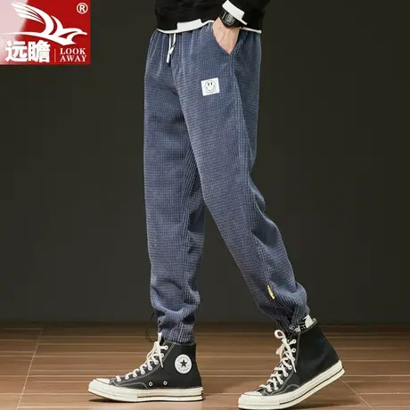 秋季休闲裤男潮牌束脚2022新款男士秋冬运动长裤直筒修身裤子男款商品大图