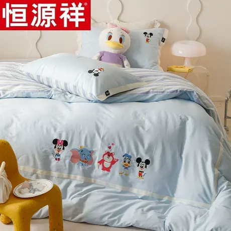 恒源祥卡通床上四件套全棉纯棉儿童床品被套学生宿舍床单人三件套图片
