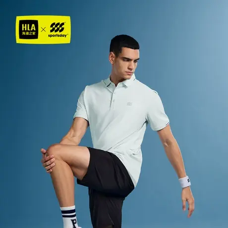HLA/海澜之家sportsday马术运动短袖Polo25夏季新吸湿排汗短袖男商品大图