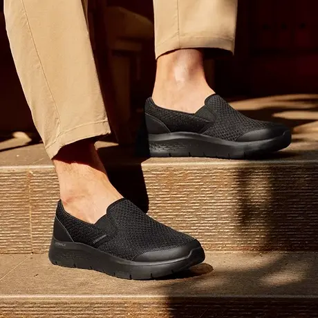 Skechers斯凯奇夏季透气男鞋缓震运动休闲鞋舒适透气一脚蹬健步鞋商品大图