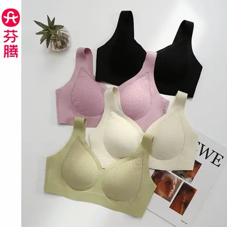 芬腾内衣女性感蕾丝无钢圈文胸透气舒适上托聚拢防下垂收副乳胸罩商品大图