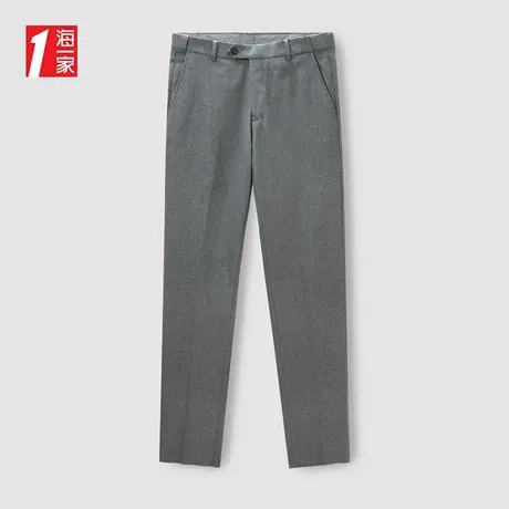 海一家修身简约长裤2023秋季新款商务正装职业有型男士西裤图片