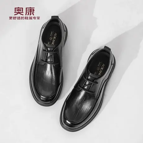 奥康男鞋2025春秋季新款真皮男士商务休闲皮鞋舒适软底通勤爸爸鞋商品大图
