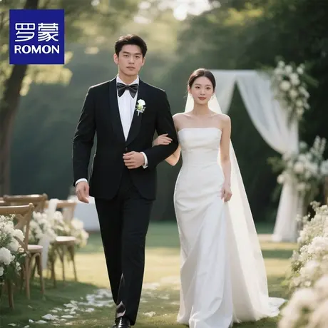 罗蒙男士西服套装2025秋季新款塔士多西装司仪合唱礼服结婚礼服NX图片