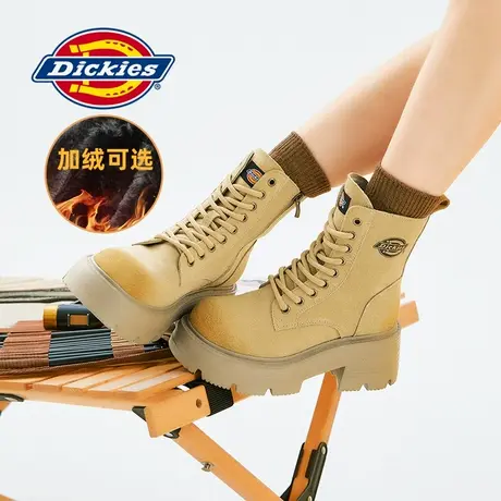 Dickies马丁靴2025年冬季新款厚底增高复古工装靴女百搭单靴子女商品大图